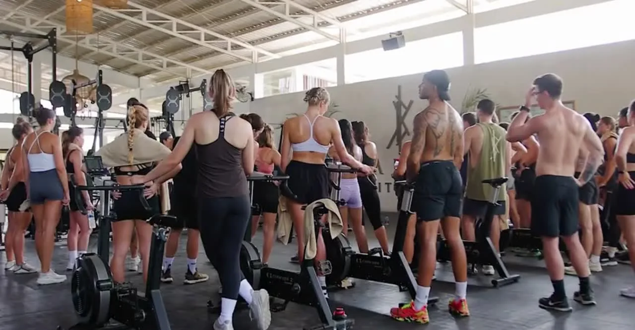 Bambu Fitness Bali gym training area