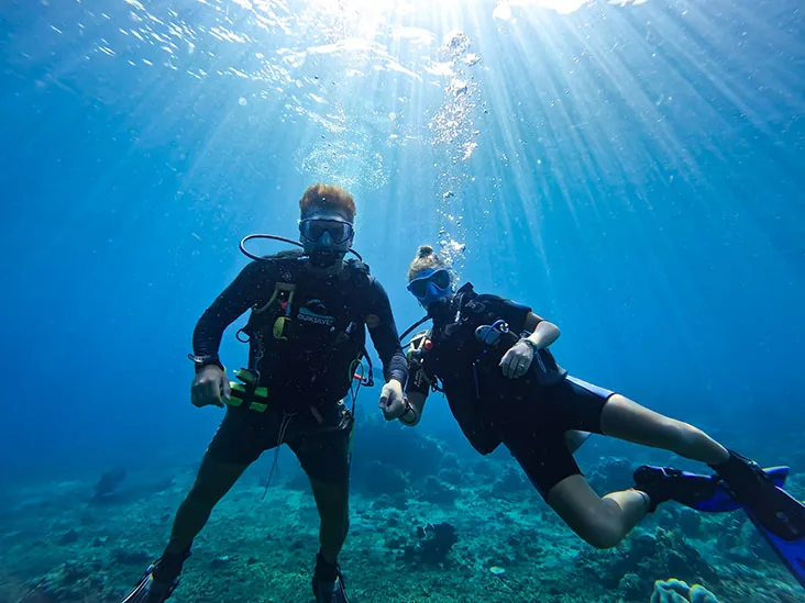 Blue Season Bali divers preparing for a diving trip